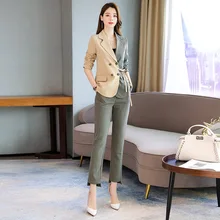 *#Best Price Business suit suit female new women's double-breasted jacket nine pants 2 sets of temperament fashion OL professional two-piece *#Best Price Business suit suit female new women's double-breasted jacket nine pants 2 sets of temperament fashion OL professional two-piece