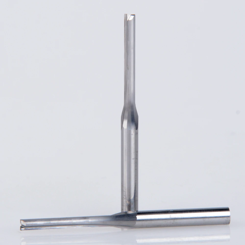 

10Pcs 3.175x2x15mm Double Two Flute Straight Slot CNC Router Bits Wood MDF Milling