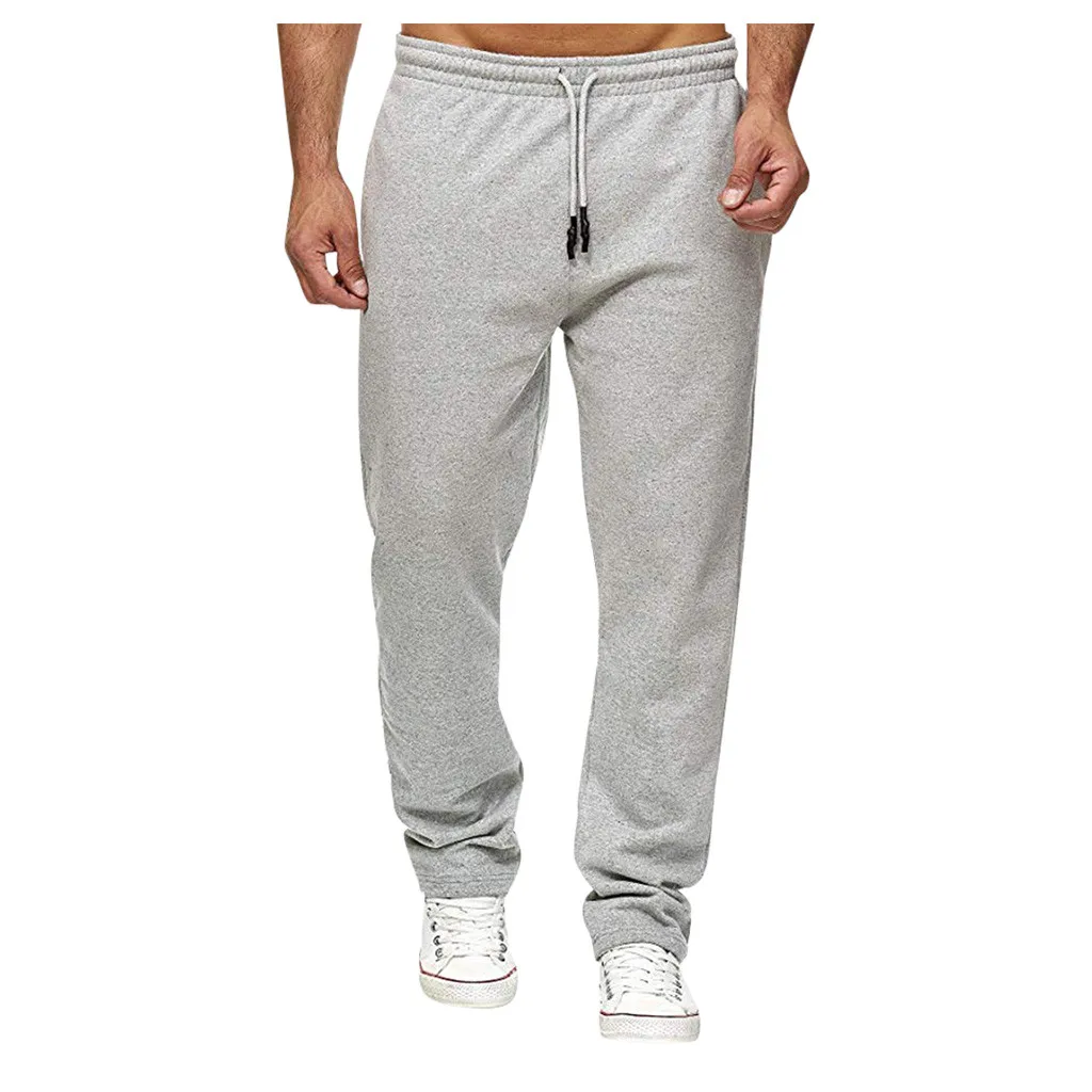 Men's Long Pants Casual Sport Pants Slim Fit Trousers Running Joggers Sweatpants Comfortable high quality Men Pants Trousers new - Цвет: Gray