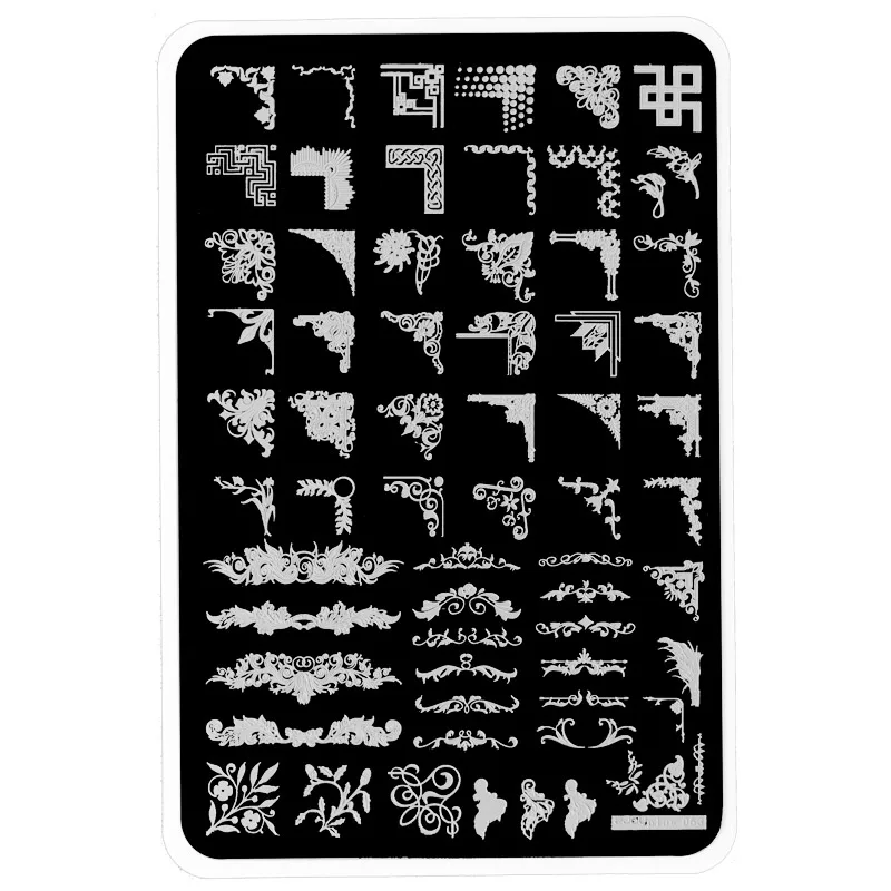 1PC**9.5X14.5cm Nail Art Stamping Plate 304 Stainless Steel Templates  Plates Image--Unique Design/Lace design nail Stamp Plate