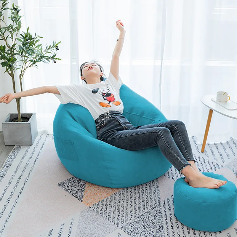 Sofas Cover puff Gigante Chairs Without Filler Linen Cloth Lounger Seat  Bean Bag Pouf Puff Couch Tatami Pouf Salon Puff Asiento - AliExpress