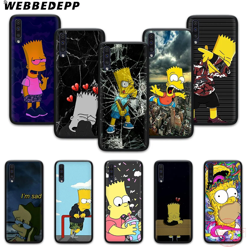 WEBBEDEPP Симпсон мягкий чехол для Samsung A3 детей 5 6 7 8 9 J6 A10 A20 A30 A40 A50 A60 A70 S M10 M20 M30 M40 |