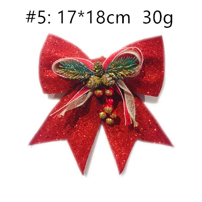 Navidad, большой красивый бант, елочные украшения, Рождественский кулон, рождественские украшения для дома, новогодние украшения - Цвет: 5