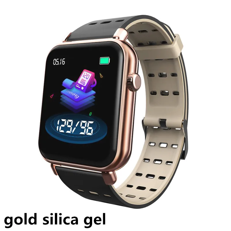 Y6 gold silicone Хит, умные часы, умный Браслет L5 L9 T80 DT98 S10 Y6 Q8, модные спортивные часы, мониторинг сердечного ритма, шагомер, водонепроницаемые часы - Цвет: Y6 gold silicone