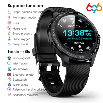 

696 L9 Full touch Smart Watch Men ECG+PPG Heart Rate Blood Pressure oxygen Monitor IP68 Waterproof Bluetooth Smart Bracelet