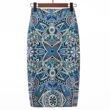 Для женщин элегантные Винтаж обувь с украшениями в виде цветков и бабочек с геометрическим рисунком цифровая печать юбки Офисные женские туфли сексуальная юбка