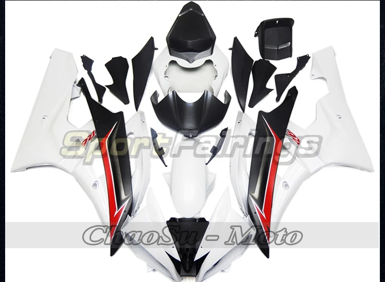 Красный черный для Yamaha YZF R6 2006 2007 заказной обтекатель комплект кузова мотоцикла полная крышка ABS литья под давлением обтекатель
