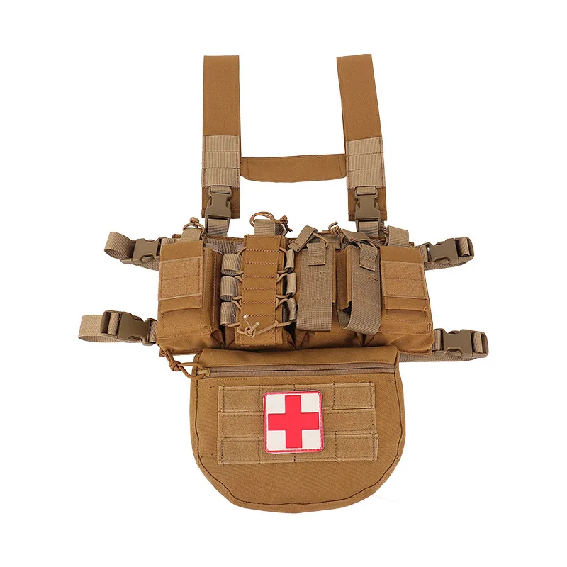 

Outdoor CS Match Vest Tactical Military Airsoft Chest Rig Army Combat Battle Nylon Molle Vest Bag Hunting Shooting Waist Pack