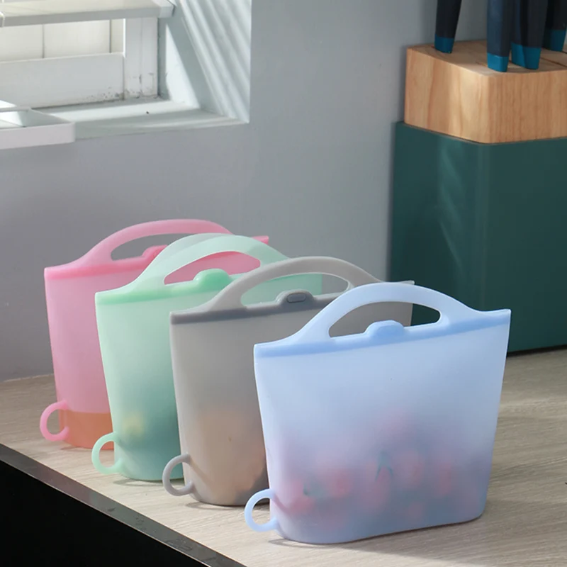 Силиконовый мешок для хранения еды многоразовые Ziplock Сумки для хранения еды герметичное уплотнение микроволновая безопасность JAN88