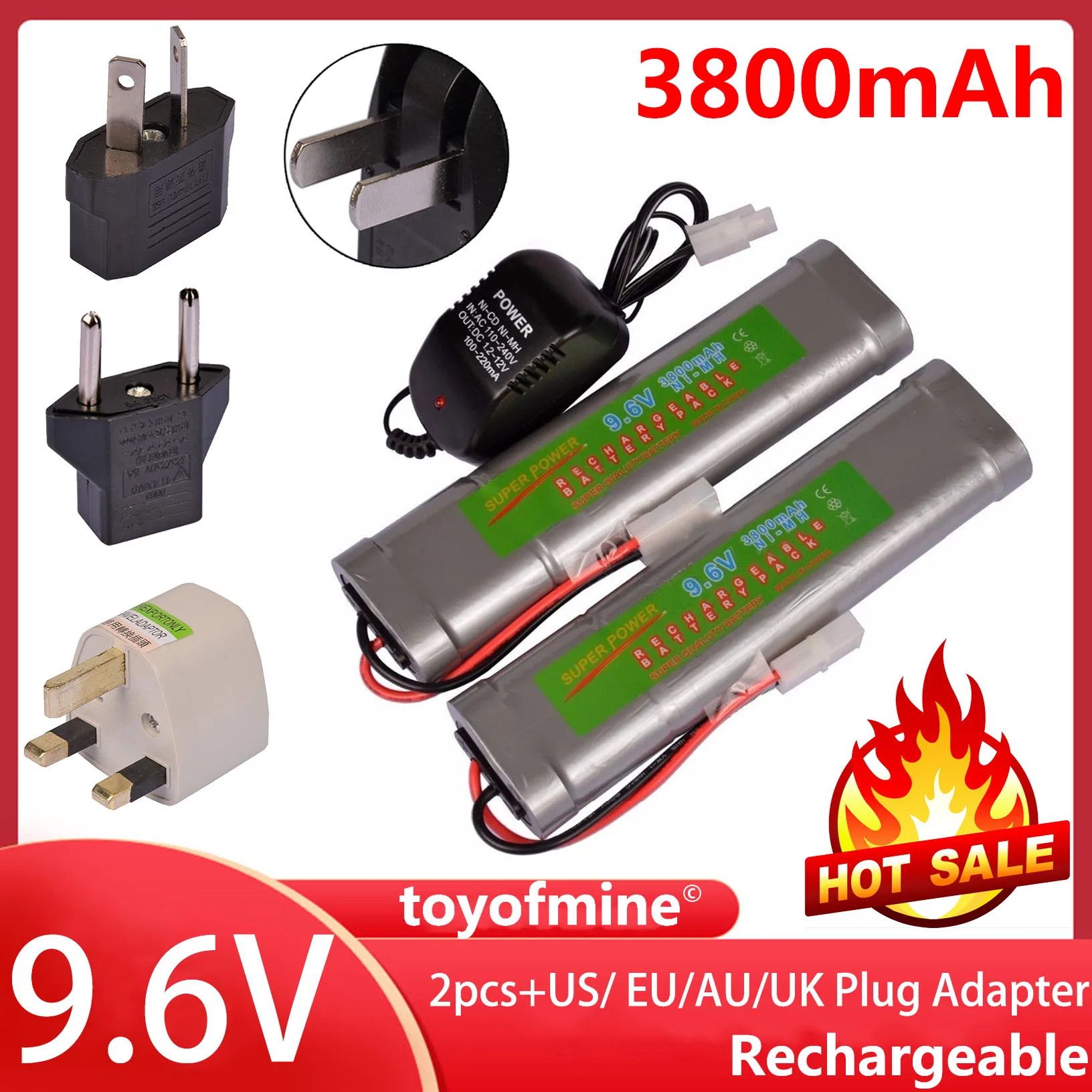 2x9 6 V NiMH 3800mAh аккумуляторная батарея штепсельная вилка Tamiya + зарядного устройства |