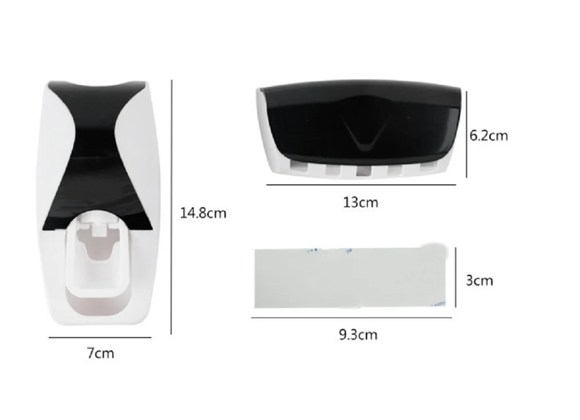 Hot Sale Automatic Toothpaste Dispenser Family Toothbrush Holder Wall Mount Rack Bathroom Tools Set