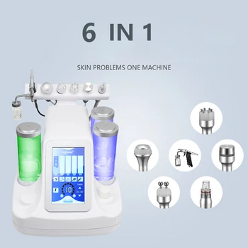 

6IN1 & 7IN1 Small Bubbles Ultrasonic RF Hydra Deep Facial Ance Pore Cleaner Facial Massage Machine BIO Light hydrafacial machine