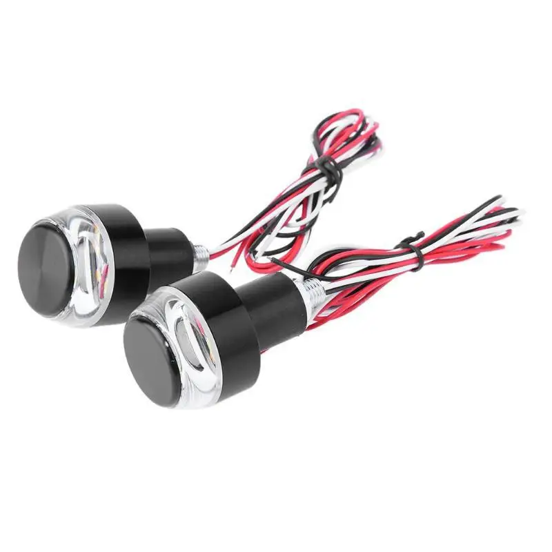 

LED Handlebar Motorcycle Turn Signal Light Amber Indicator Flasher 22mm Bar End Blinker Universal