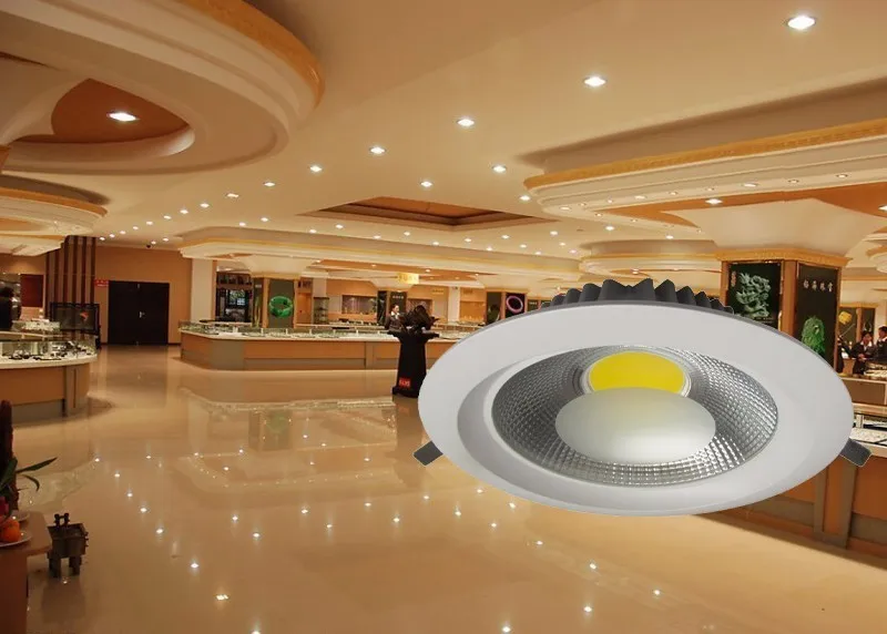 Lâmpada do Teto Luz do Ponto Lote Levou Downlight Cob w 10w 15w 20w 30w Dimmable Recesso 110v 120v 220v Iluminação Interior 7 10 Pçs - 2 7 10 pçslote LEVOU Downlight COB W