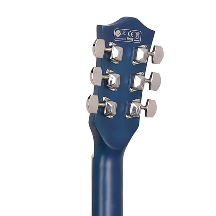 Гитара из липы электрическая стальная струна 40 дюймов A-Body Guitarra 6 струн поп-фолк Cutaway гитары Установить Пикап для начинающих черный