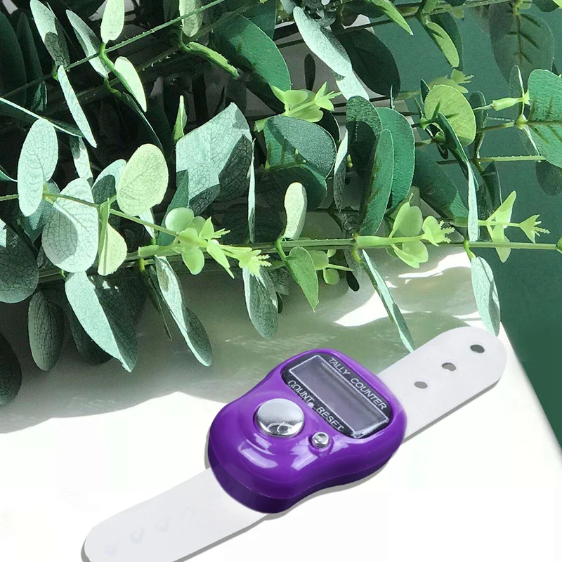 Футляр фиолетового цвета чернил сброса 5 цифр ЖК дисплей электронный счетчик