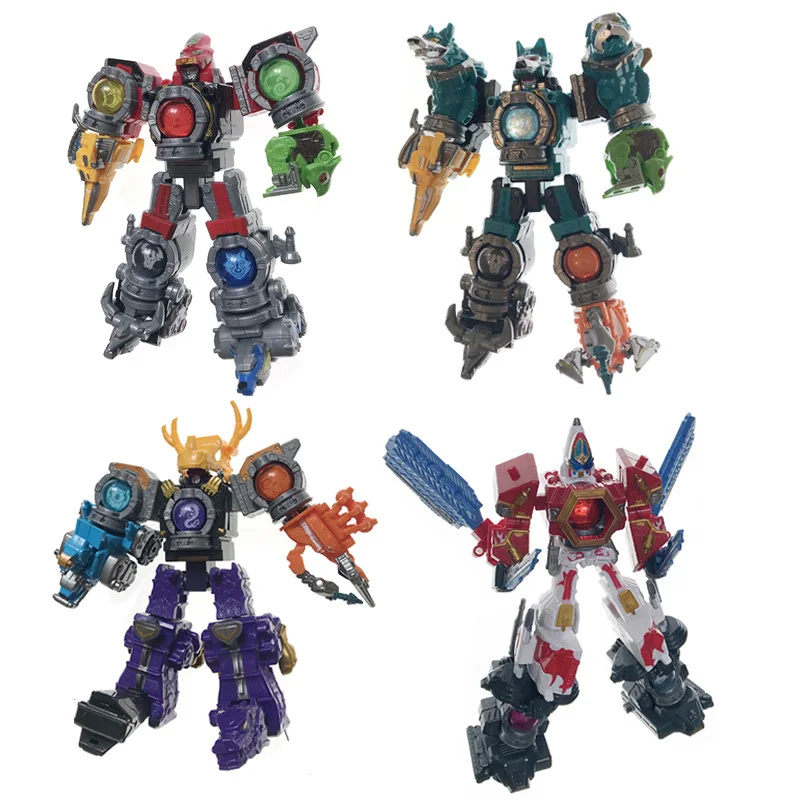 

6 in 1 Transformation UCHU SENTAI KYURANGERS Action Figure Assembled Model Toys Collections Rangers Megazords Boy Children Gifts