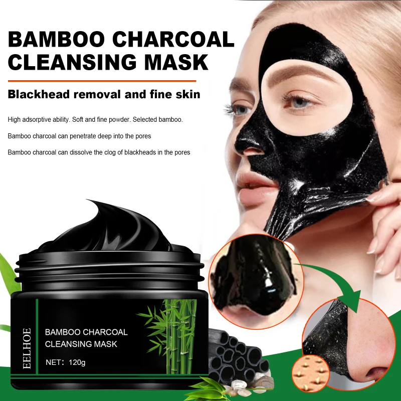 Bamboo Blackhead Removal Mask Charcoal Black Peel Off Face Mask Mud Deep Cleaning Shrink Pore Anti-Acne Korea Skin Care TSLM1