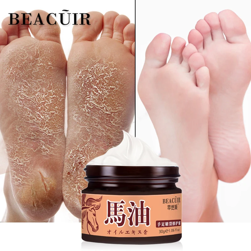 

BEACUIR Horse Oil Foot Cream Soothing Feet Care Repair Whitening Foot Skin Moisturizing Soften Anti-chapping Antibacterial Scar