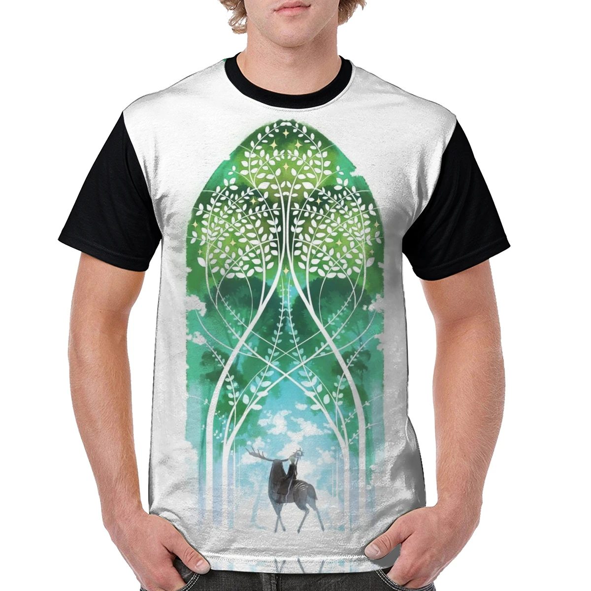 Футболка с инквизицией дракона и изумрудом Дай-The изумрудные могилы Мужская