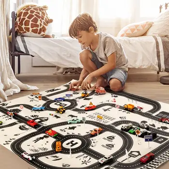 

Fashion Simulated Parking Lot View Traffic Map Pad Children Toy Car Game Mat