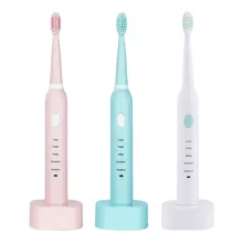 Водонепроницаемая звуковая вибрационная зубная щетка 5 режимов очистки зарядка зубная щетка гигиена полости рта чистка зубов