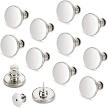 10 pces 17mm botões de substituição jean botões sem costurar botão imediato destacável calças botão botões de artesanato