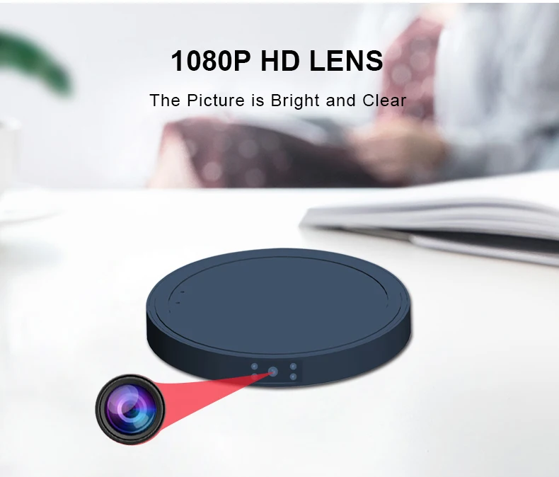 Мини-камера MD19 Быстрое беспроводное зарядное устройство для iPone samsung Phone HD 1080P с функцией ночного видения, микро-камера с функцией обнаружения движения, видеомагнитофон