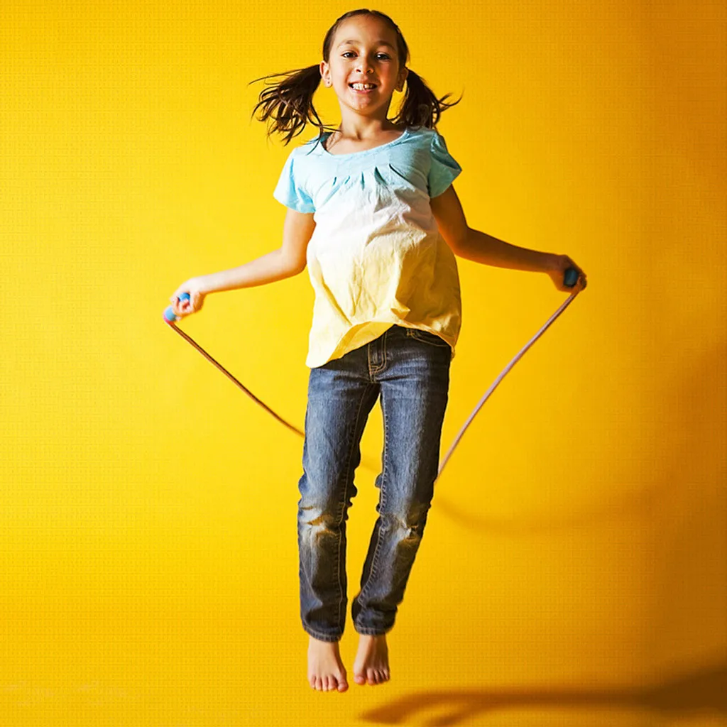 Outdoor&Sport Wooden Cartoon Handle Exercise Fancy Fitness Workout Adjustable Rope Skipping Sports Exercise Cardio Equipment 47