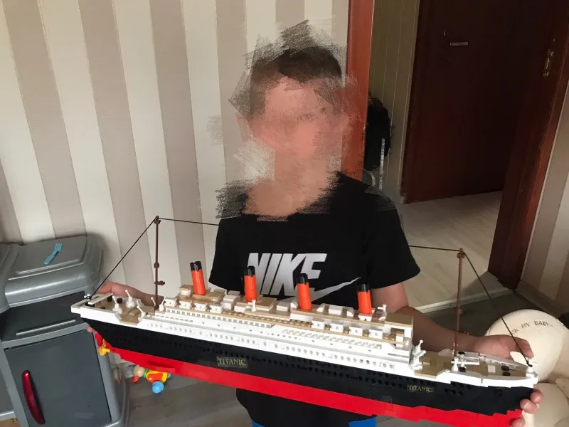 1021 шт. Sluban 0577 Titanic RMS лодка корабль playmobil модель строительные блоки Сделай Сам