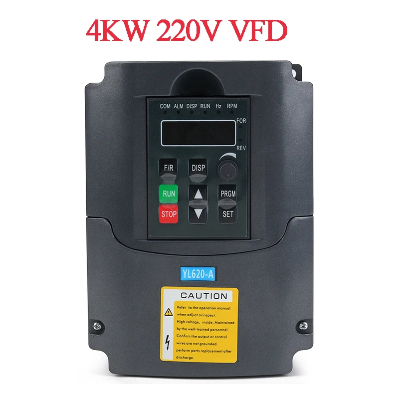 220 кВт 220 В VFD инвертор 3 кВт 4 кВт преобразователь частоты 1P вход 3P выход в для ЧПУ мотор шпинделя - Цвет: 4KW 220V VFD