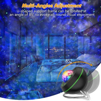 New WiFi Tuya Smart LED Star Galaxy Projector Ocean Wave Starry Sky Night Light Nebula Atmospher Lamp Blueteeth USB Music Player 2