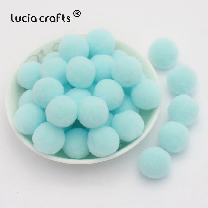 Lucia crafts 500-1000 шт./лот 8 мм смешанный Мягкий круглый образный шарик-помпон пушистый помпон для детей DIY Одежда ручной работы K0303