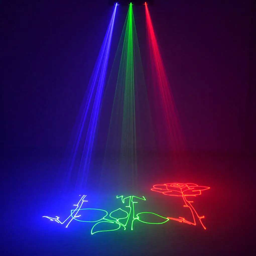 AUCD 3 объектив 1 4 Вт RGB Красный Зеленый Синий анимационный проектор лазерный луч DMX