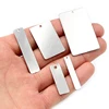 6pc/lot  No Fade Charms 316 Stainless Steel rectangle Charms for necklace pendant charms diy jewelry making ► Photo 2/6