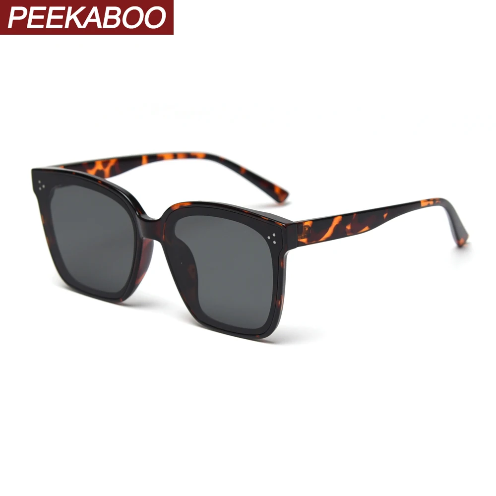 Мужские и женские солнцезащитные очки peekabo большие квадратные tr90 с леопардовым