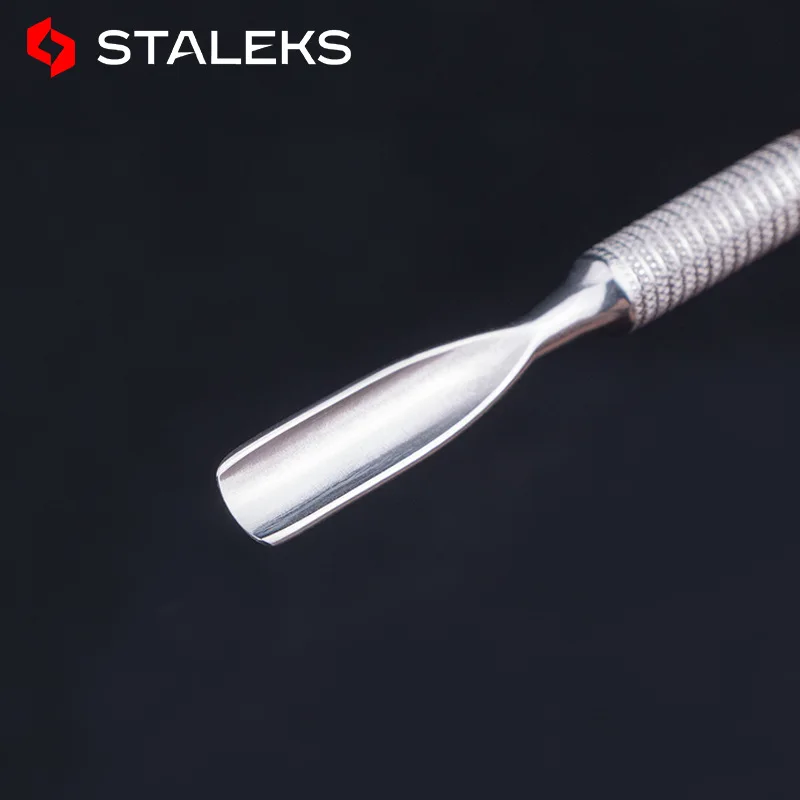 STALEKS ложка для кутикулы из нержавеющей стали, толкатель для ногтей, Профессиональная модная двойная головка для удаления омертвевшей кожи, инструменты для маникюра и дизайна ногтей