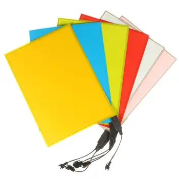 

210x148mm 12V Flexible EL Light Panel Electroluminescent Back Light Strip Lamp with Inverter For Home Car Party Decoration