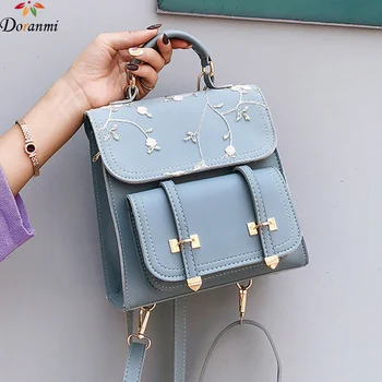 

DORANMI Flower Lace Small Backpack For Women 2020 New Buckle Schoolbag Female Rucksacks Square Back Shoulder Bags Mochila BG528