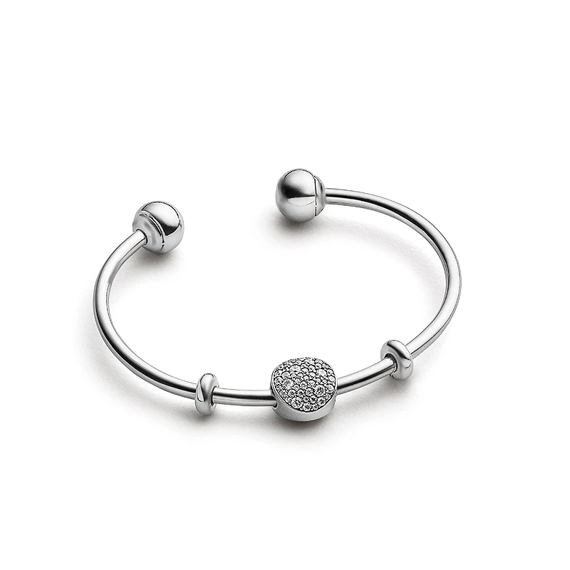 KAAOER ювелирные изделия 925 пробы серебро 11 pandoras набор алмазный шар открытие личности простой браслет, украшения для женщин