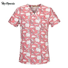 Медицинская одежда S-XXL размера, униформа медсестры с мультяшными животными, топы, стоматологическая клиника, Медицинские костюмы, футболка, клиническая форма