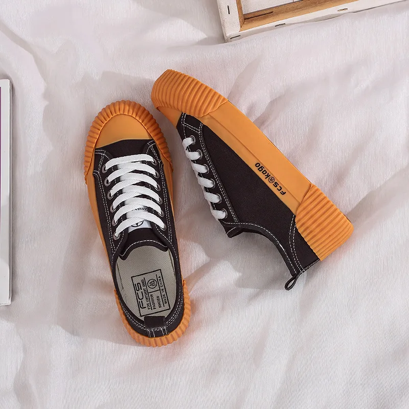 

Canvas Shoes Women Classic Biscuit Shoes Low-top Breathable Ladies Casual Sneakers Lace-up Shallow Comfort Leisure Footwear