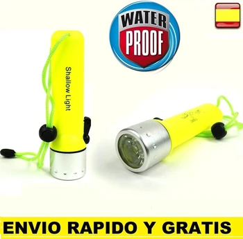 

Linterna acuatica Buceo LED Sumergible Montaña Acampada Camping WATER PROOF