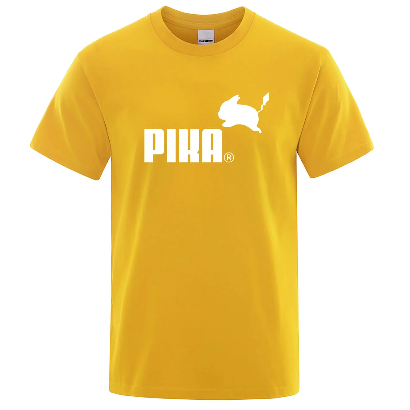 Летняя новая футболка Pika, мужские футболки с японским Аниме Покемон, футболки с Пикачу для мальчиков, хлопковая футболка с коротким рукавом, мужские повседневные футболки, топы