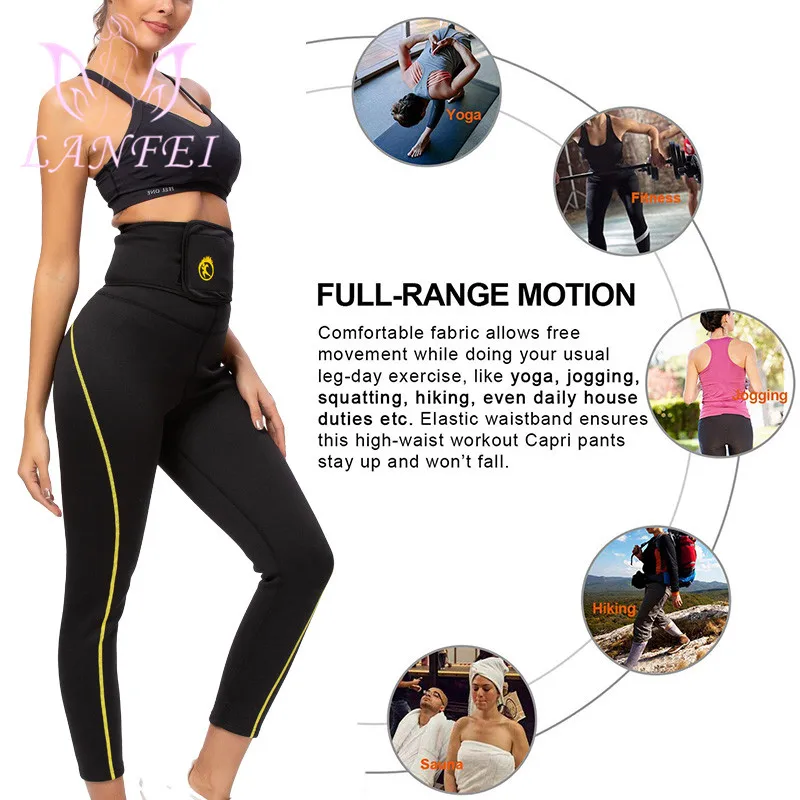 Perda de Peso Calças de Neoprene Lanfei Mulheres Sauna Emagrecimento Quente Thermo Cintura Trainer Controle Cinto Suor Leggings Corpo Shaper Calcinha 11 controle cinto suor leggings corpo shaper calcinha