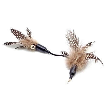 

41 cm Fun Pets Stick Toys Cats Toys 5 pieces Feather Wand Rod For Cat Catcher Teaser Toy For Pet Kitten Jumping Trainning