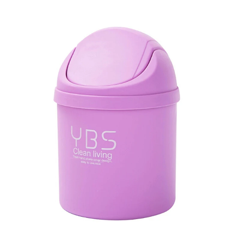 1PC Office Mini Desktop Storage Box Waste Container Desktop Cleaning Barrel Small Desk Organizer Storage Dustbins