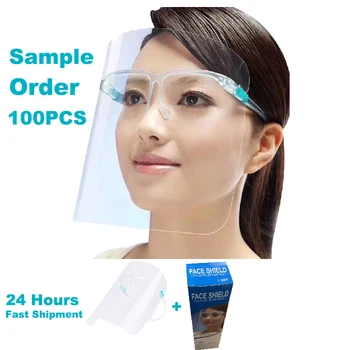 

100pcs Adult Face Shield Sample Order Unisex Gender Newest Transparent Caps Solid Pattern Type Protected Hats