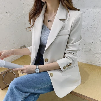 

Autumn ladies small suit 2019 new Korean version of the single-breasted Slim women's jacket blazer Fashion suit female