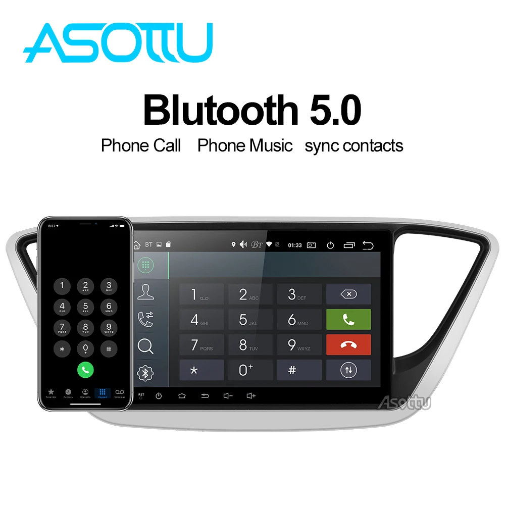 Asottu HY603 android 9 0 автомобильный DVD плеер для Hyundai solaris 2 verna 2017 2018 2019 головное